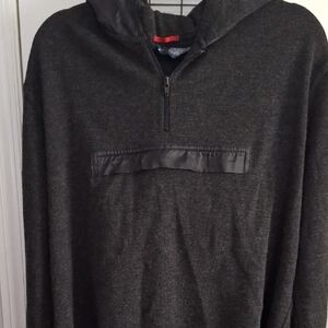 Tommy Hilfiger Dark Gray Hooded Lightweight Shirt Jacket